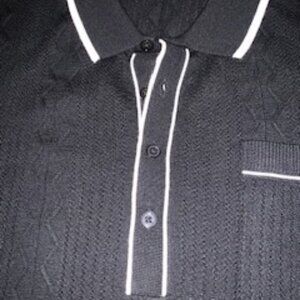 Murano Mens Ultimate Modern Fit Shirt Size medium Cotton Blend Black/White